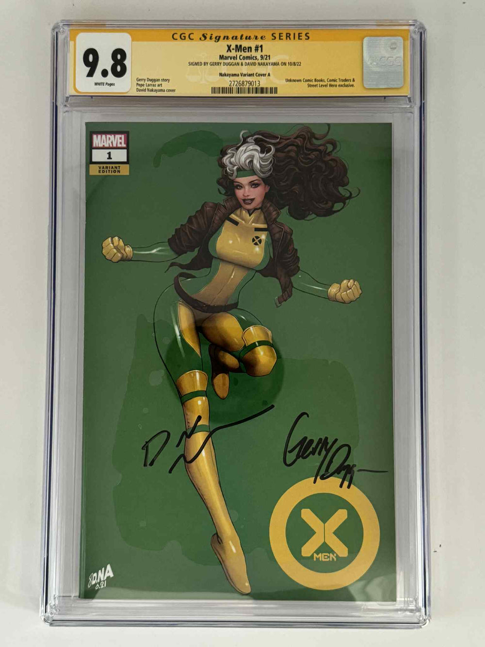 [Double Signed by David Nakayama | Gerry Duggan] X-Men #1 CGC 9.8 Yellow Label Exclusive Color Bleed Var