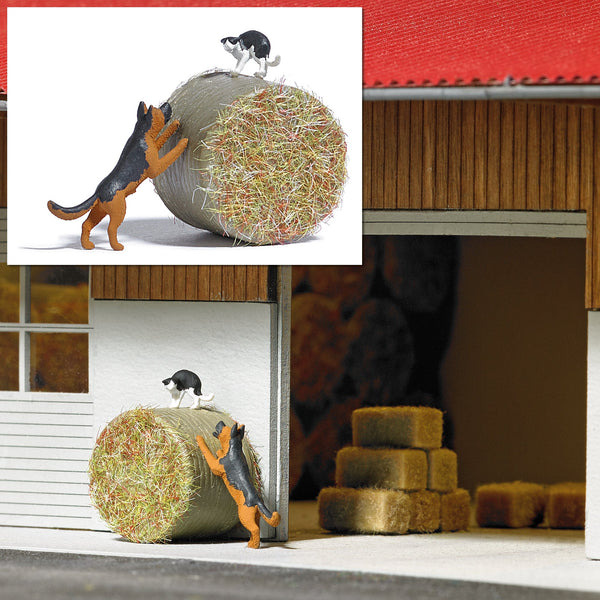 Busch 7920 HO Scale Dog Chasing Cat Action Set