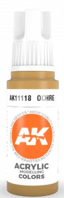 Black Forest® Hobby Supply Co AK Interactive 11118 Ocher 3G Acrylic Paint 17ml Bottle — Glues, Paints, Tools > AK Interactive