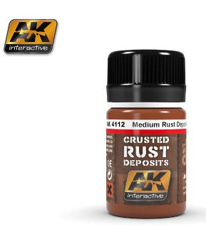 Black Forest® Hobby Supply Co AK Interactive 4112 Medium Rust Crusted Deposits Enamel Paint 35ml Bottle — Glues, Paints,