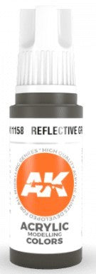 Black Forest® Hobby Supply Co AK Interactive 11158 Reflective Green 3G Acrylic Paint 17ml Bottle — Glues, Paints, Tools > AK