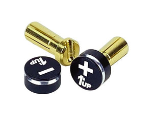 1UP Racing LowPro Bullet Plugs & Grips, 5mm, Stealth — R/C Accessories