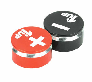 1UP Racing LowPro Bullet Plug Grips, Red/Black — R/C Accessories