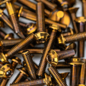 1UP Racing Pro Duty Titanium Upper Screw Set, RC MAKER SP1F, Bronze — Hardware and Tools