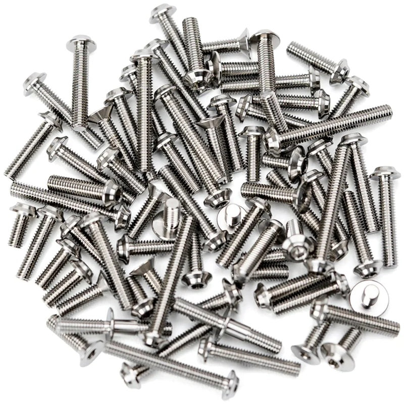 1UP Racing Pro Duty Titanium Upper Screw Set - Xray X4 '26 - Raw Finish — Hardware and Tools