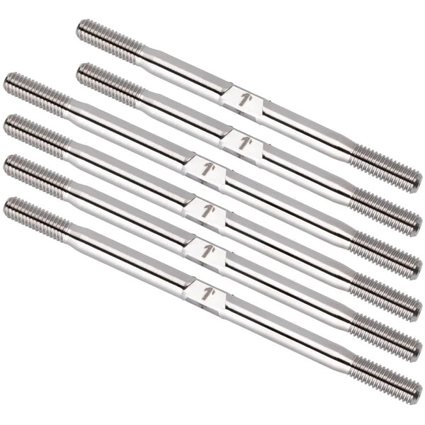 1UP Racing Pro Duty Titanium Turnbuckle Set - Raw Titanium - AE T7 & — Hardware and Tools