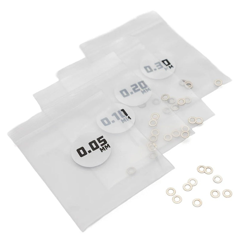 MicroTune Shims - 2.5mm ID x 0.05, 0.10, 0.20, 0.30 - 10pcs - Echo Six Hobbies