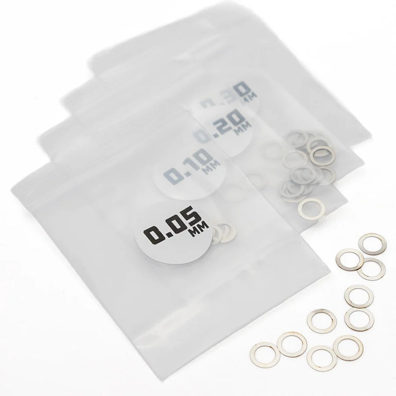 MicroTune Shims - 5mm ID x 0.05, 0.10, 0.20, 0.30 - 10pcs - Echo Six Hobbies