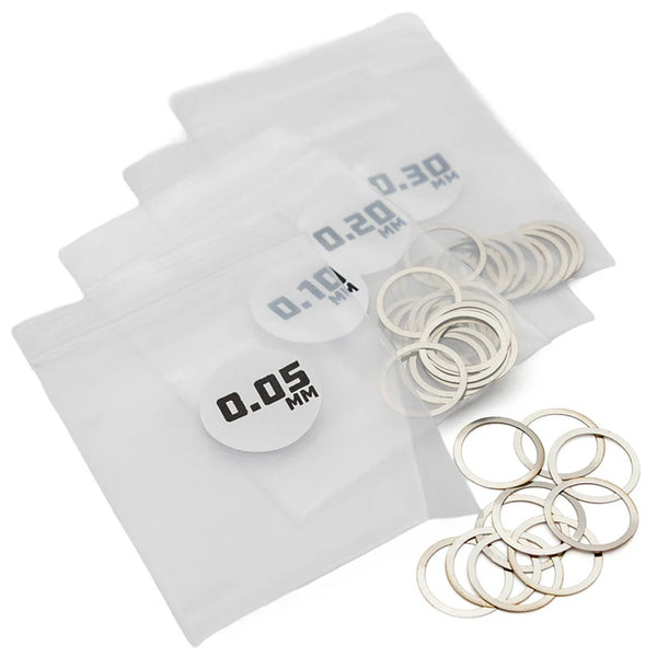 1UP Racing - MicroTune Shims - 12mm ID x 0.05, 0.10, 0.20, 0.30 - 10pcs