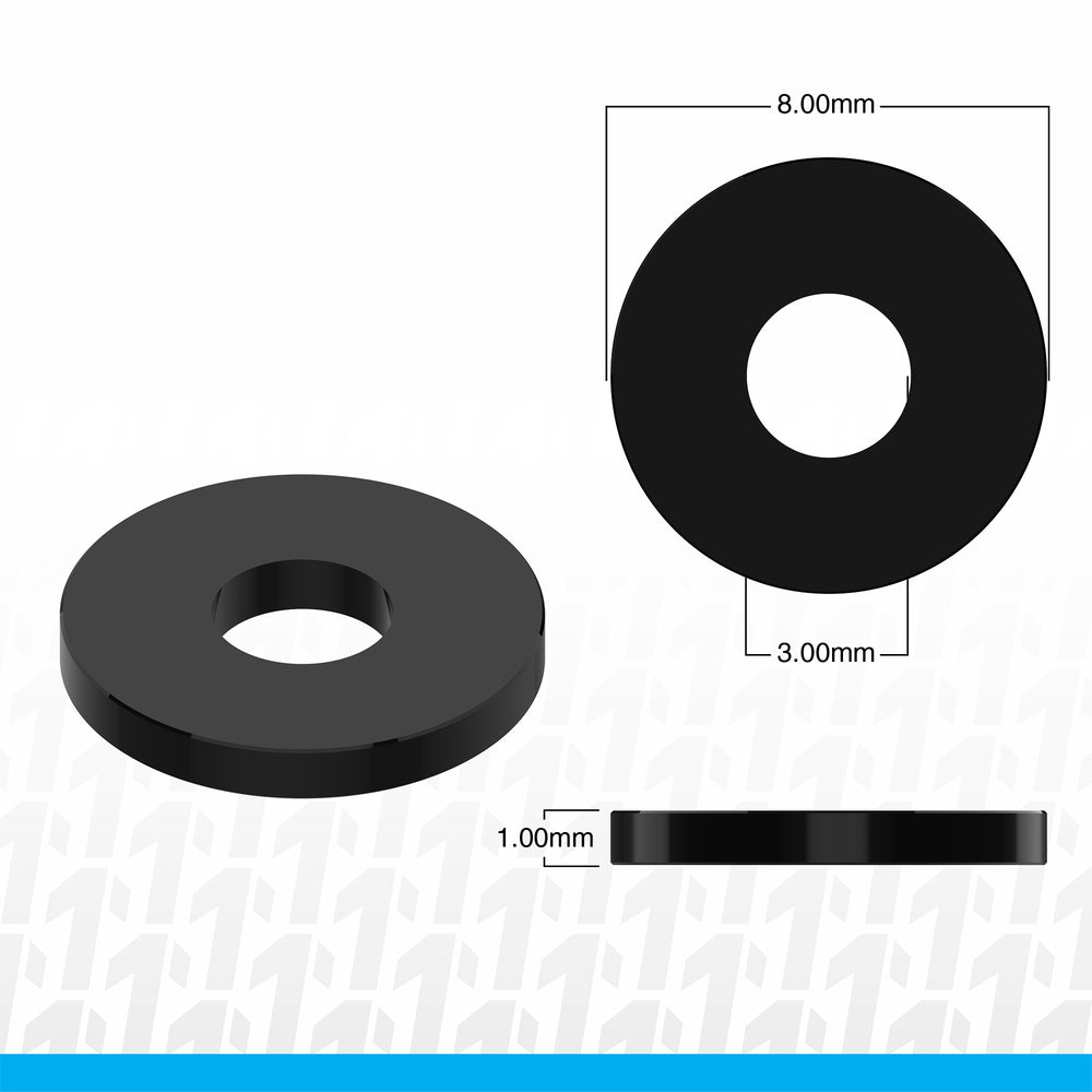 3x6x2mm Precision Alum Shims - Echo Six Hobbies