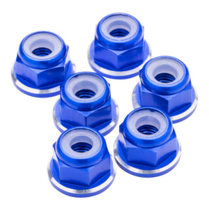 1UP Racing - 7075 Aluminum M3 Flanged Locknuts - Dark Blue Shine - - Echo Six Hobbies