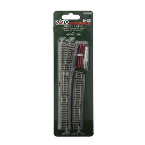 Kato 20-221 N Scale #4 Right Turnout with R481-15º EP481-15L