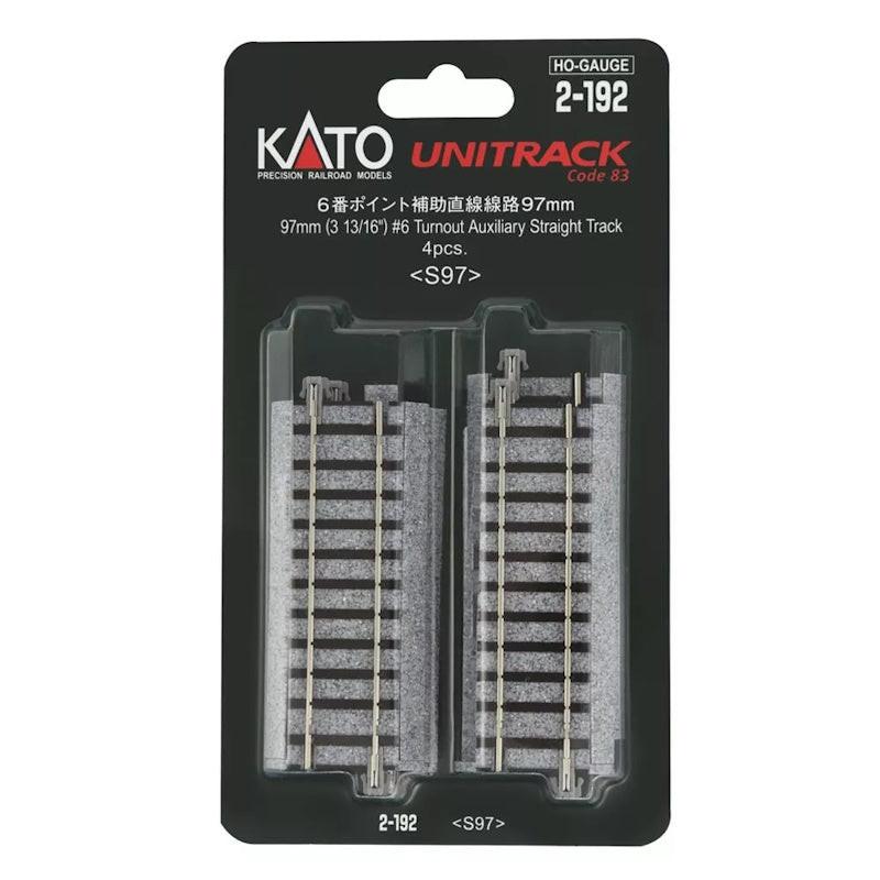 PowerHobby Kato 2-192 Length Adjustment 97mm Straight Track #6 for HO Scale (4)