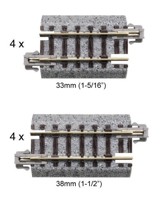PowerHobby Kato N 20-092 Unitrack Track Assortment Set B 1 1/2" 1 5/16" (38mm) — N Tracks