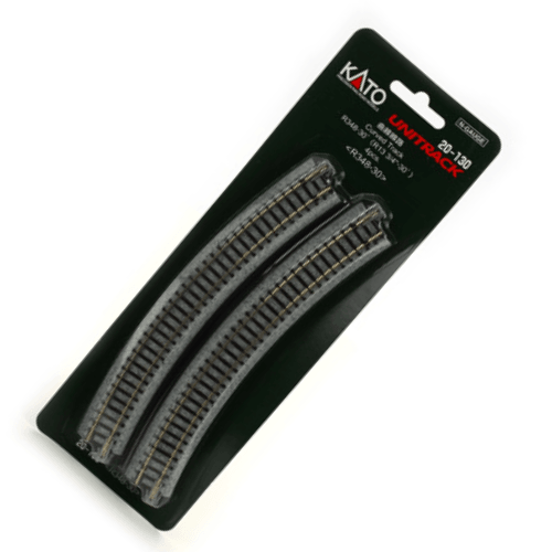 Kato 20-130 N Scale 348mm (13 3/4") Radius 30º Curve Track [4 pcs] UniTrack