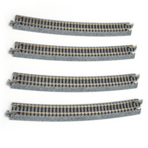 Kato 20-150 N Scale 718mm (28 1/4") Radius 15º Curve Track [4 pcs] UniTrack