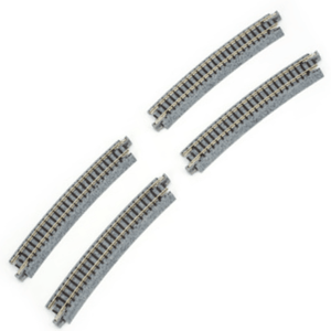 Kato 20-160 N Scale 481mm (19") Radius 15º Curve Track [4 pcs] UniTrack