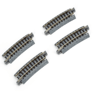 Kato 20-171 N Scale 216mm (8 9/16") Radius 15º Curve Track [4 pcs] UniTrack