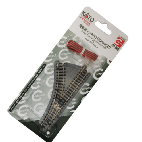 Kato 20-240 N Compact Left Hand Electric Turnout R150mm 45 Degree UniTrack