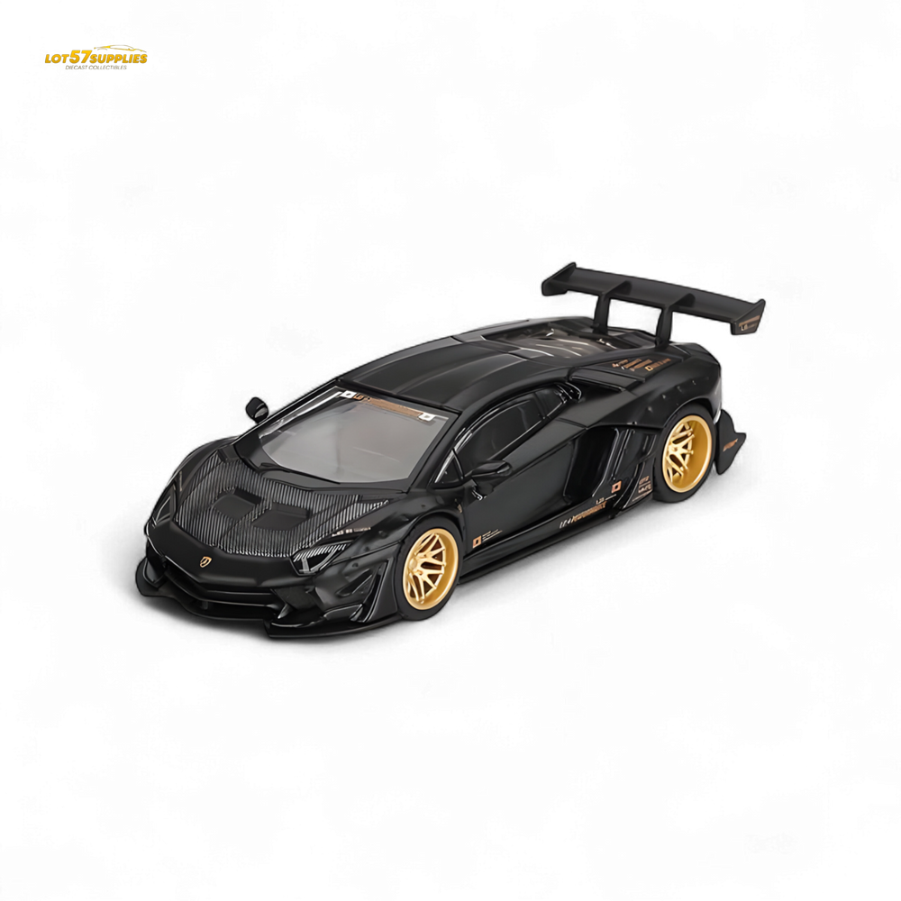 (Pre-Order) Mini-GT LB★WORKS Lamborghini Aventador Matte Black 1:64