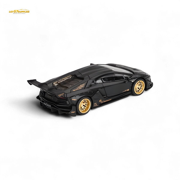 (Pre-Order) Mini-GT LB★WORKS Lamborghini Aventador Matte Black 1:64