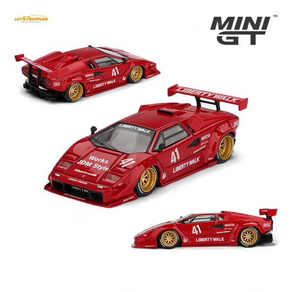(Pre-Order) MiniGT Lamborghini Countach LB-WORKS Red 1:64