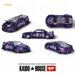 (Pre-Order) KAIDO Nissan Skyline GT-R R34 Racing Factory V2 1:64