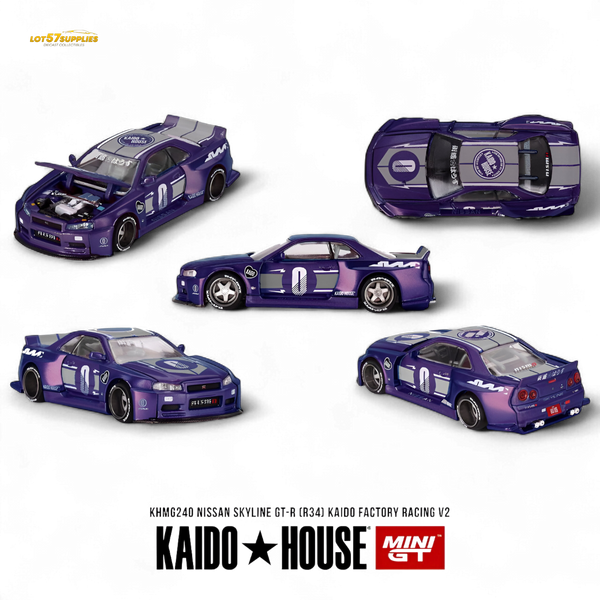 (Pre-Order) KAIDO Nissan Skyline GT-R R34 Racing Factory V2 1:64