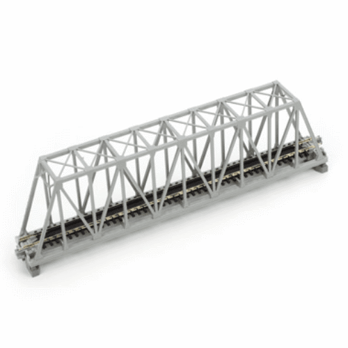 Kato 20-432 N Scale 248mm (9 3/4") Single Track Truss Bridge, Gray