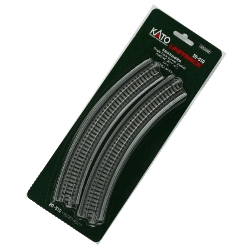Kato 20-510 N 282mm (11") Single Track Viaduct Curve Track (2) UniTrack