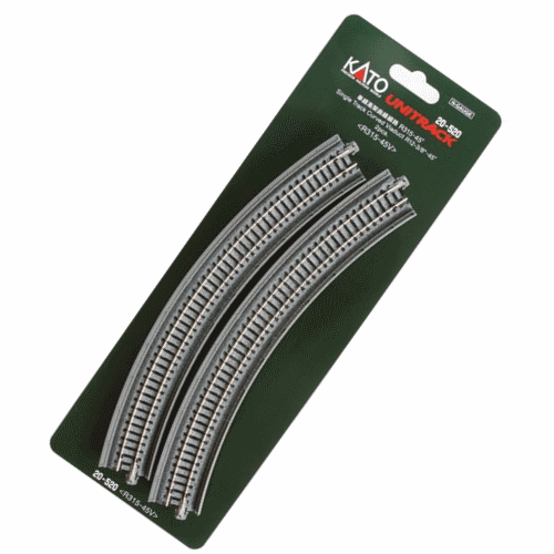 Kato 20-520 N 315mm (12 3/8") Single Track Viaduct Curve Track (2) UniTrack