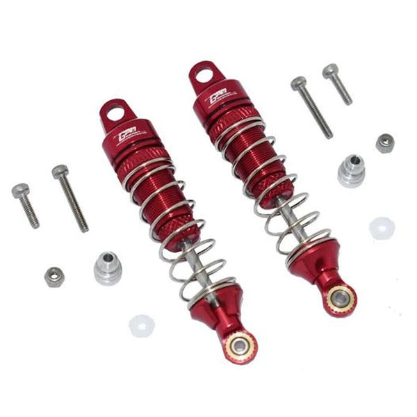GPM LM060R-R-S Aluminum Rear Spring Dampers 60mm Red : Losi 1/18 Mini-T 2.0