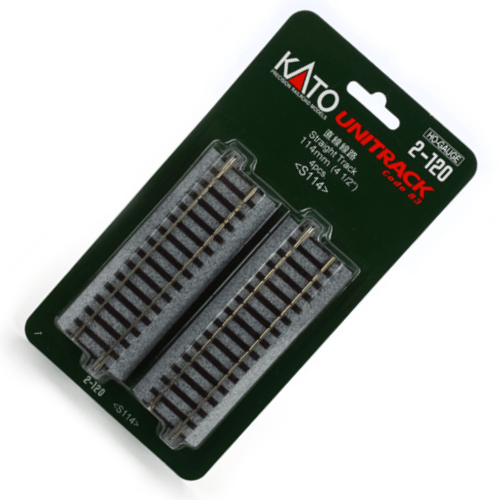 KATO 2-120 HO Scale 114mm (4 1/2") Straight Track [4 pcs] UniTrack