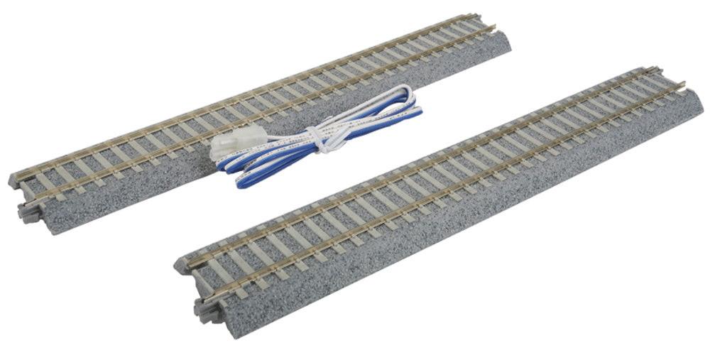 PowerHobby Kato 2-153 HO Scale Unitrack Straight Feeder Track w/ Concrete Ties Set (2) — HO Tracks