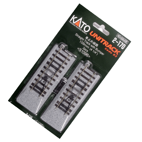 Kato 2-170 HO Scale 109mm (4 1/4") Bumper Track [2 pcs] UniTrack