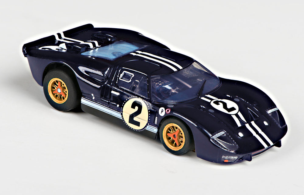 AFX 22031 Ford GT40 Mark IIB #2 Sebring Mega G+ HO Scale Slot Car