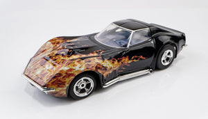 AFX 22051 1968 Chevy Corvette L88 427 Black Flame Mega G+ HO Slot Car AFX22051
