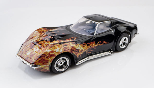AFX 22051 1968 Chevy Corvette L88 427 Black Flame Mega G+ HO Slot Car AFX22051