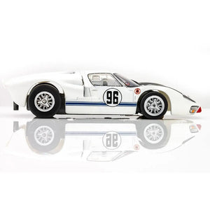 AFX 22057 Mega G+ Ford GT40 Mk II White & Black #96 Daytona Clear HO Slot Car