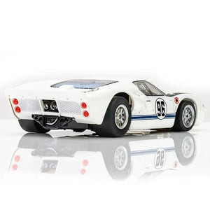 AFX 22057 Mega G+ Ford GT40 Mk II White & Black #96 Daytona Clear HO Slot Car