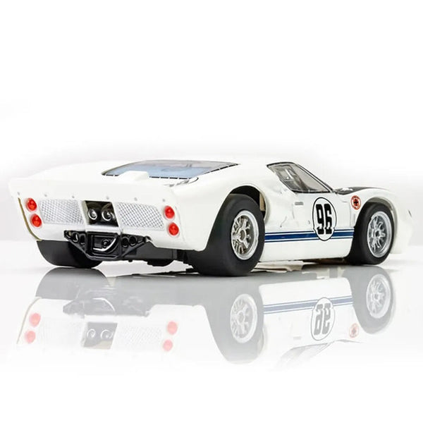 AFX 22057 Mega G+ Ford GT40 Mk II White & Black #96 Daytona Clear HO Slot Car