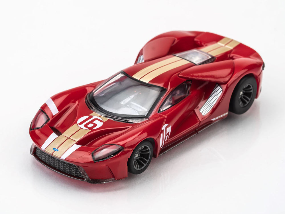 AFX 22067 Ford GT Heritage #16 Red Mega G+ MG+ HO scale slot Car MegaG Plus