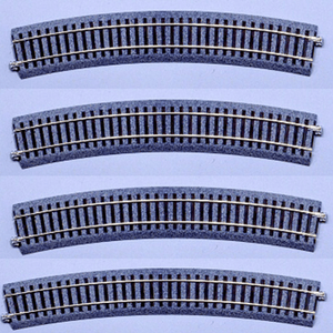 Kato 2-230 HO Scale 670mm (26 3/8") Radius 22.5º Curve Track [4 pcs] UniTrack