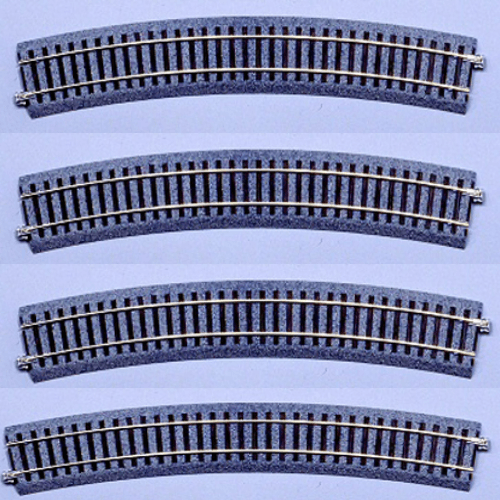Kato 2-230 HO Scale 670mm (26 3/8") Radius 22.5º Curve Track [4 pcs] UniTrack