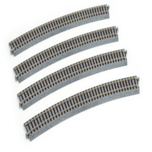 Kato 2-250 HO Scale 790mm (31 1/8") Radius 22.5º Curve Track [4 pcs] UniTrack