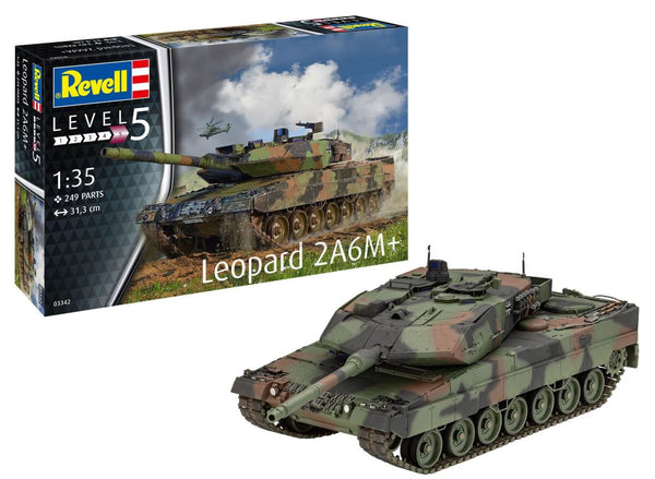 Black Forest® Hobby Supply Co Revell 3342 1/35 Leopard 2A6M+ Tank — Military Vehicle Kits > Revell