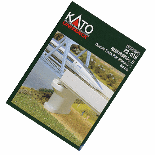 Kato 23-019 N Scale Double Track Pier Set, Poured Concrete