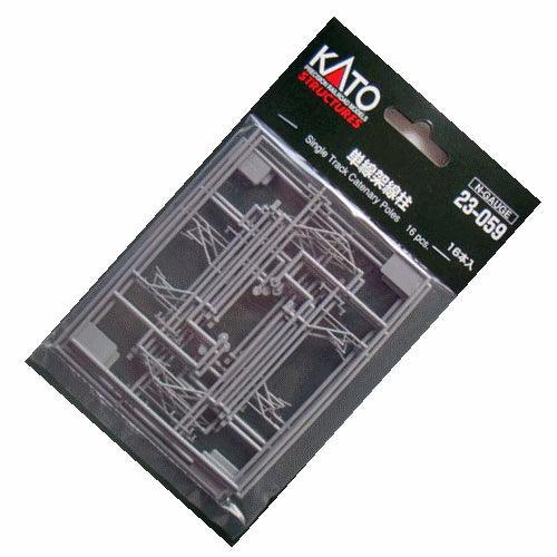 Kato 23-059 N Scale Catenary Poles, Single Track [16 pcs]