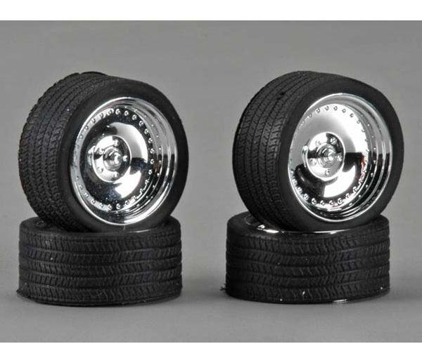 Pegasus Hobbies 2311 23" CL's w/ Tires Chrome Wheels (4) Model Kits