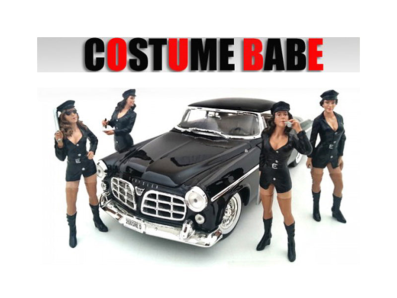 "Costume Babes" 4 Piece Figure Set For 1:24 Scale Models by American Diorama — Scale Model Accessories
